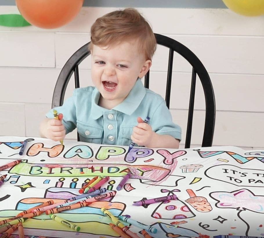 Birthday Party Coloring Tablecloth | Kids Activity