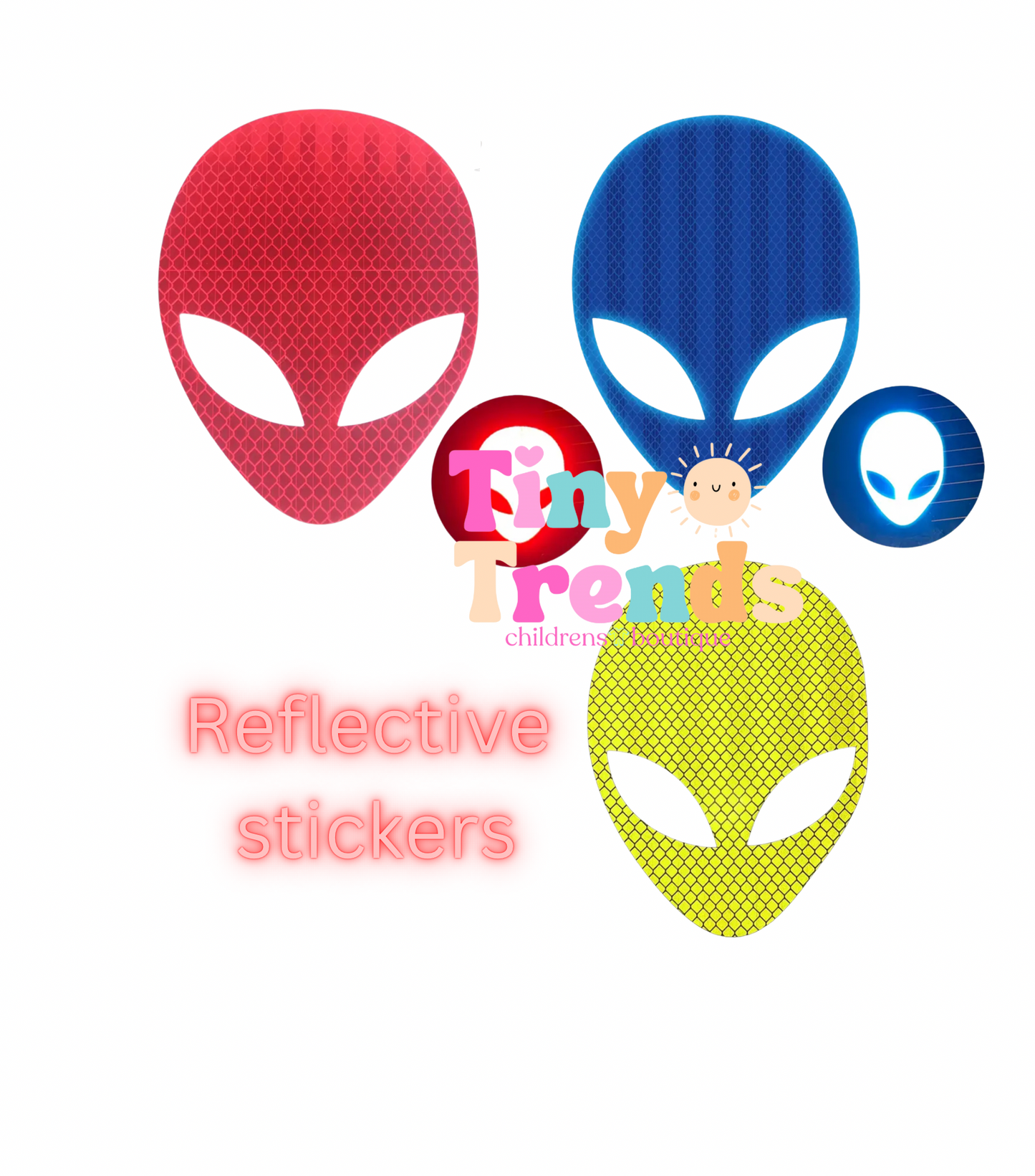 Reflective Alien Sticker