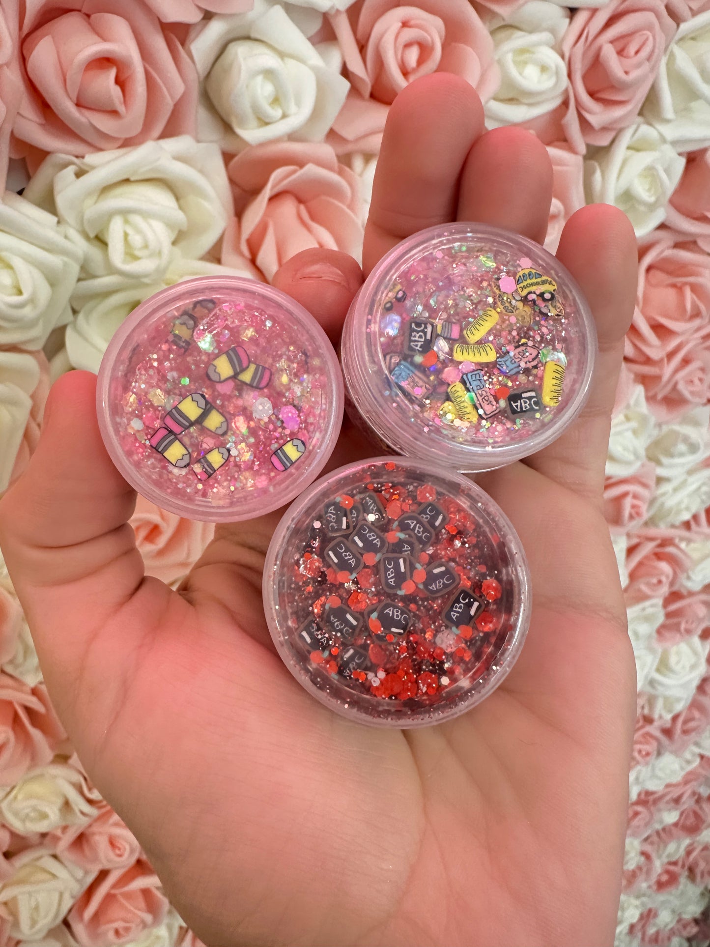 Back to school glitter hair gel