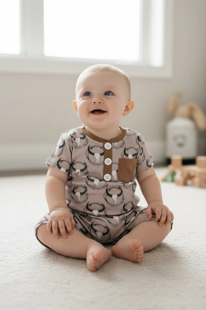 Bull Skull Romper