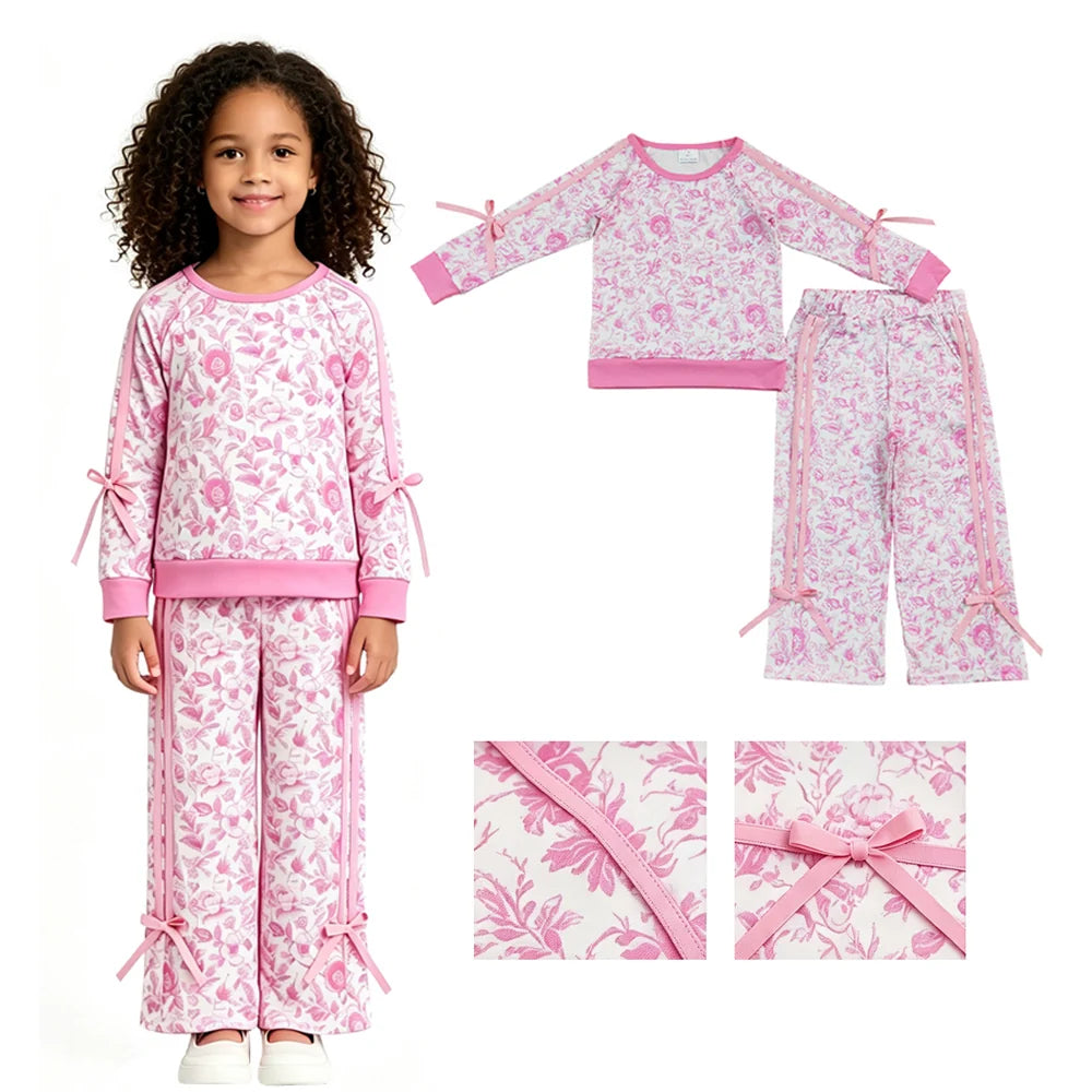 Pink Roses Pant Set