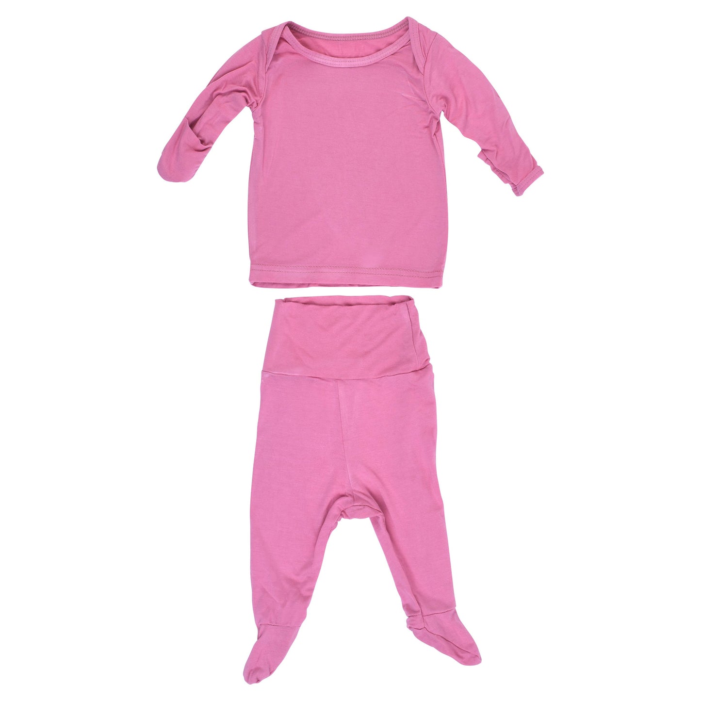 Newborn Jammies Set - Rose Pink