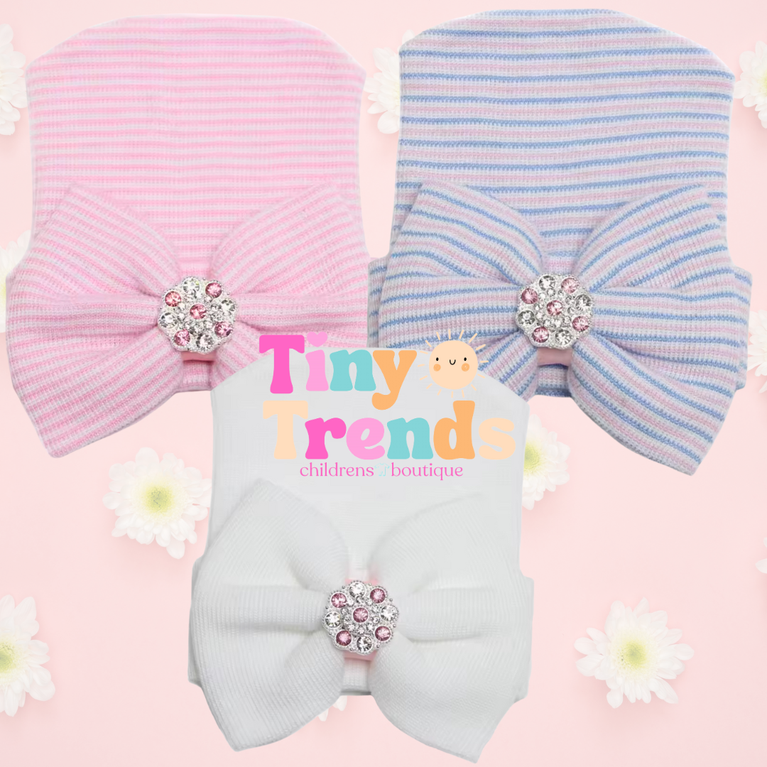 Newborn Hospital Beanie Bow