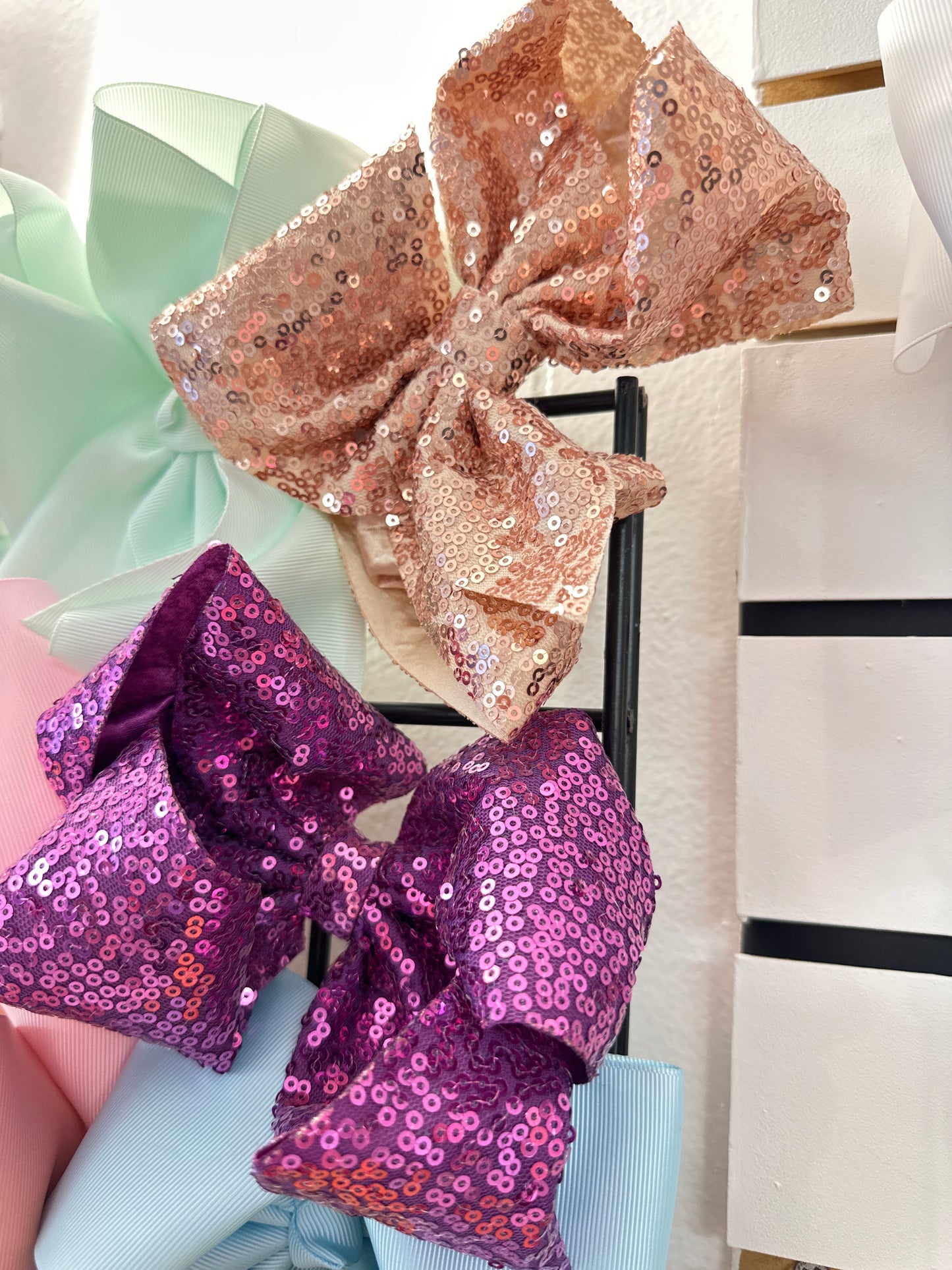 Oversized Glitter Bows
