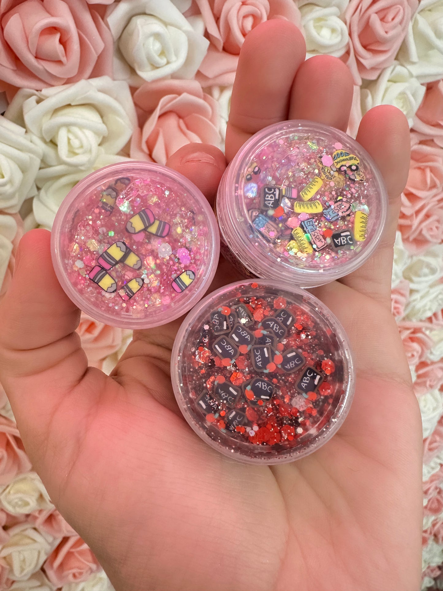 Back to school glitter hair gel
