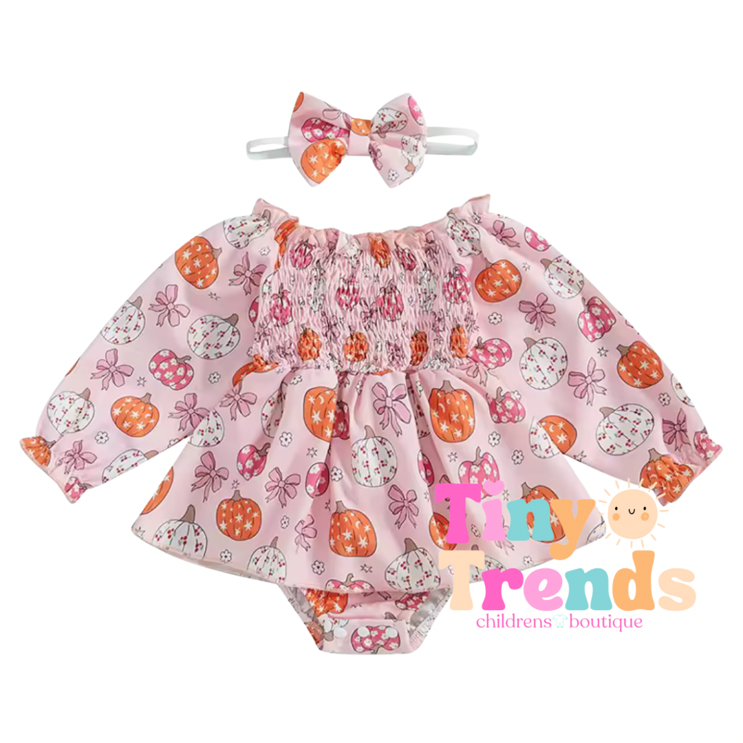 Pink Pumpkin Romper