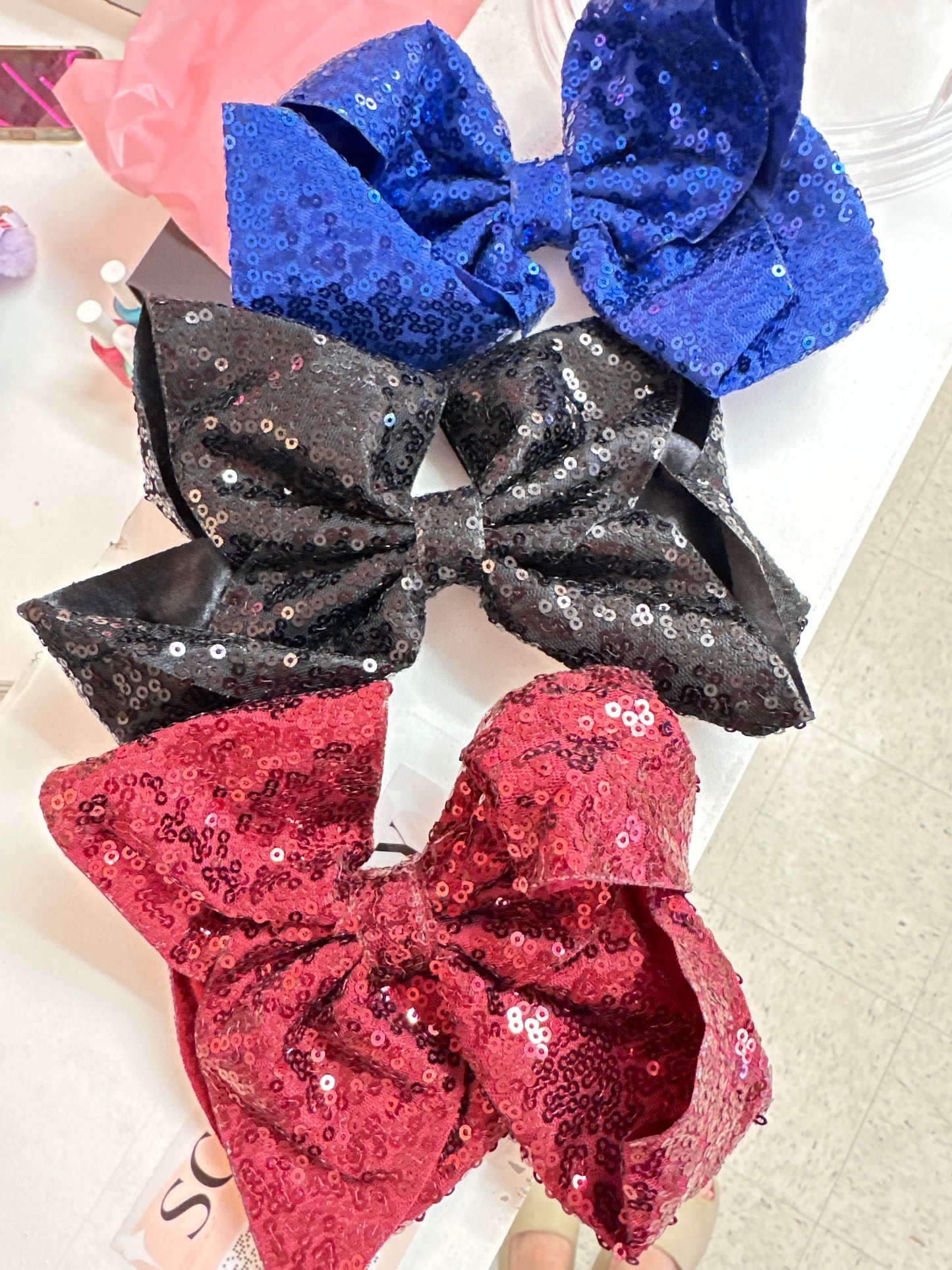 Oversized Glitter Bows