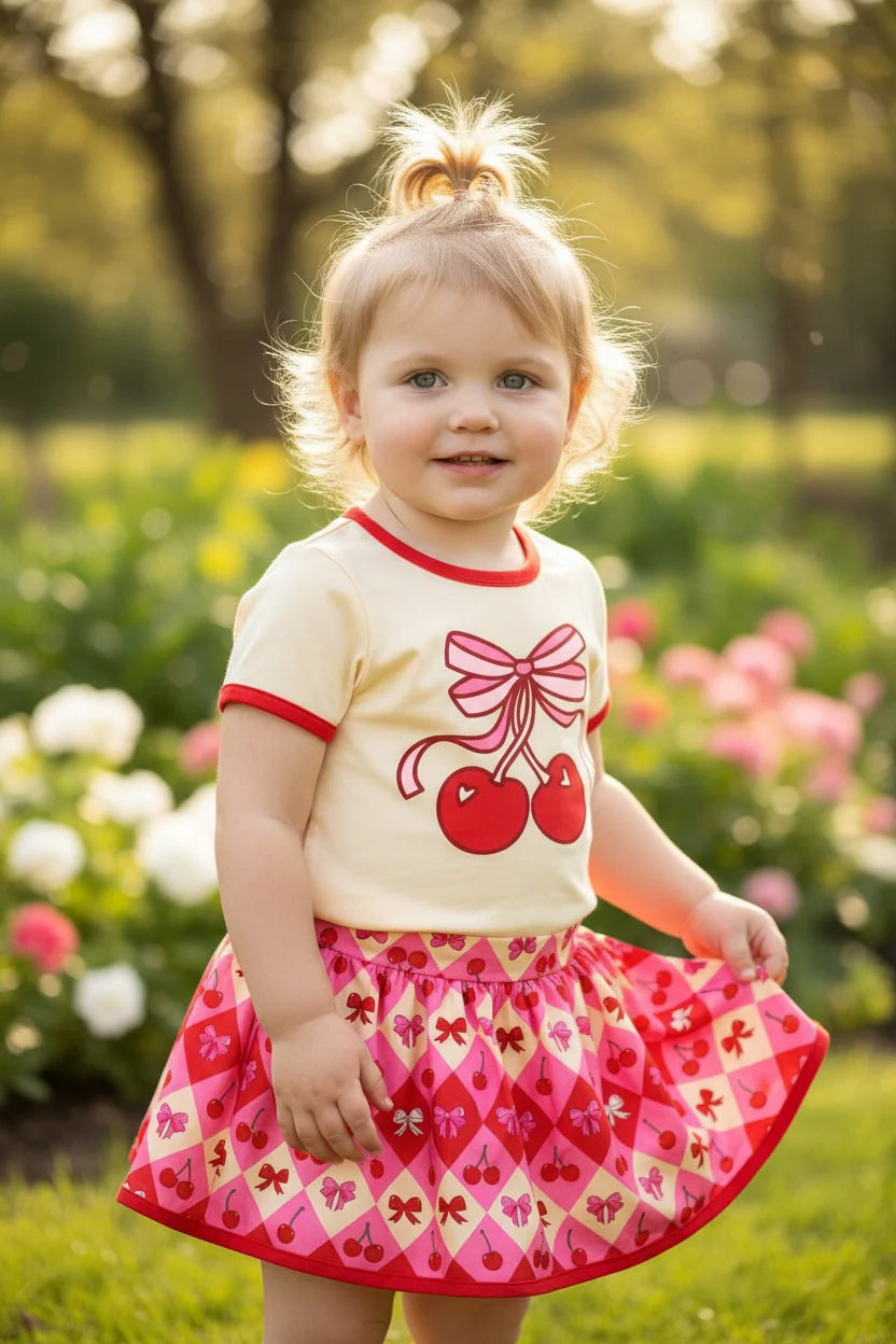 Cherry Love Skirt Set
