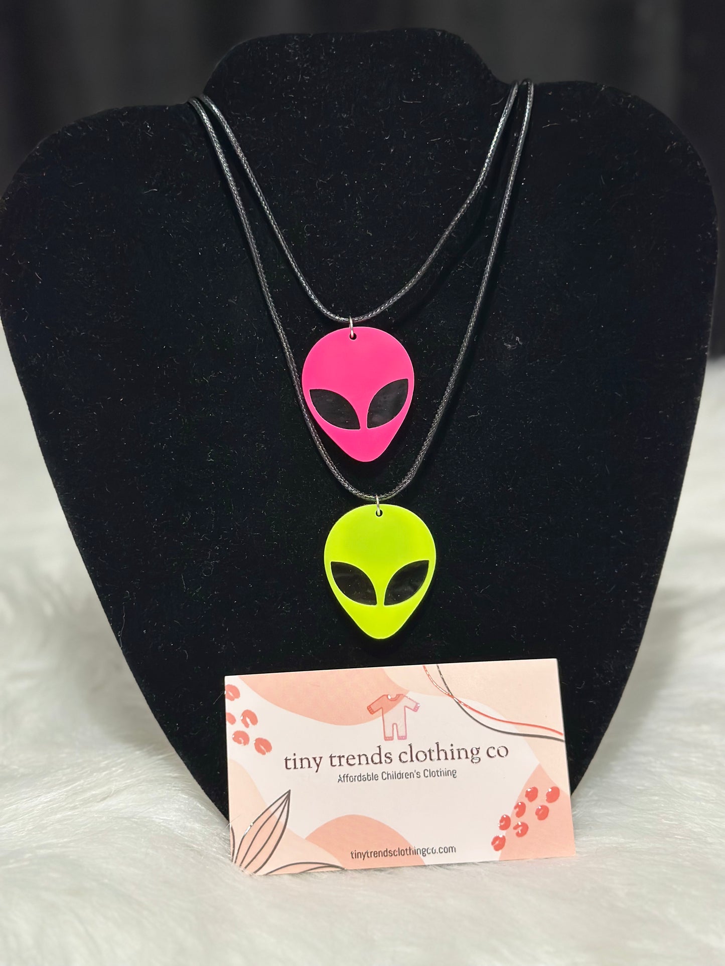 Acrylic Alien Head Necklace