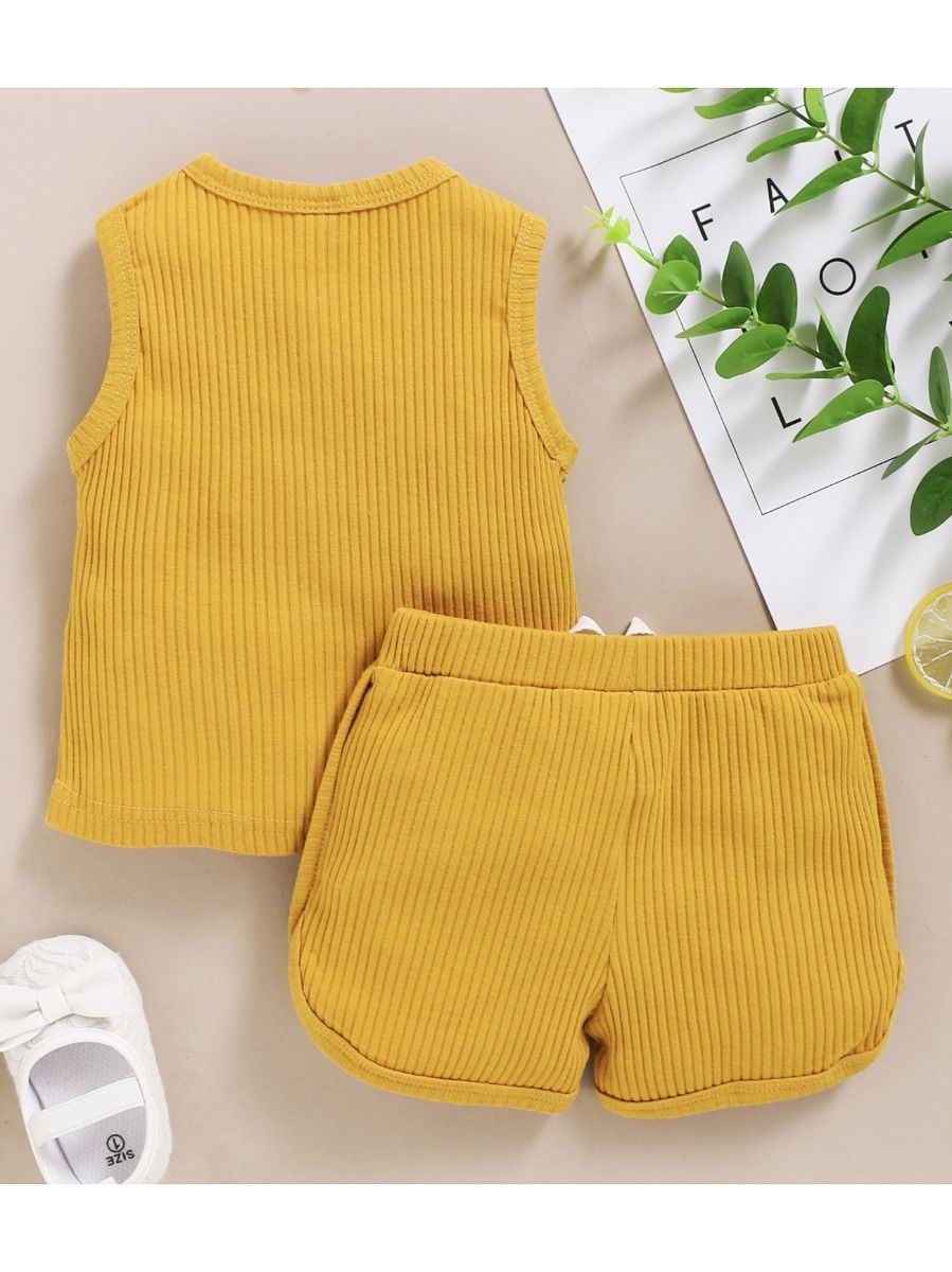 Mustard Ribbed Set FINAL SALE