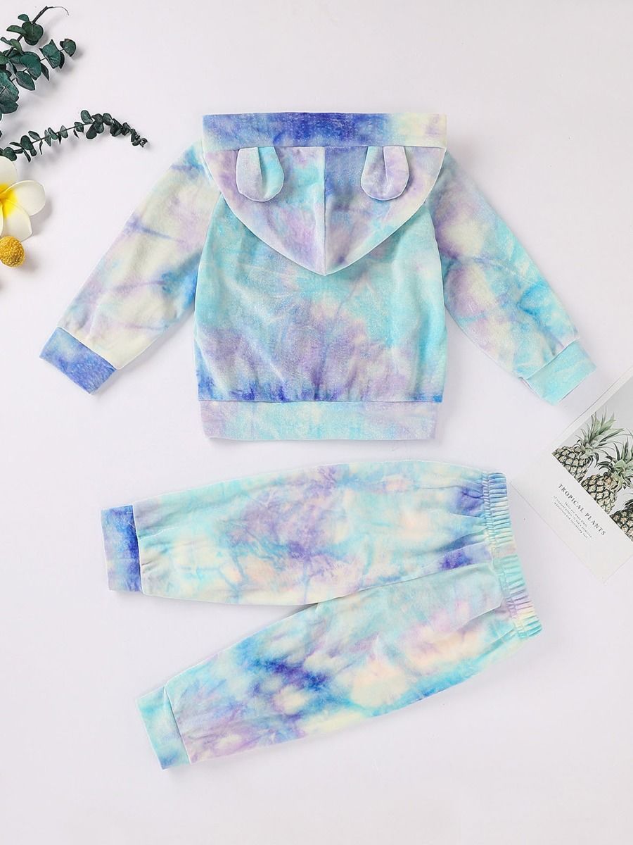 Velvet Tie Dye Jogger Set