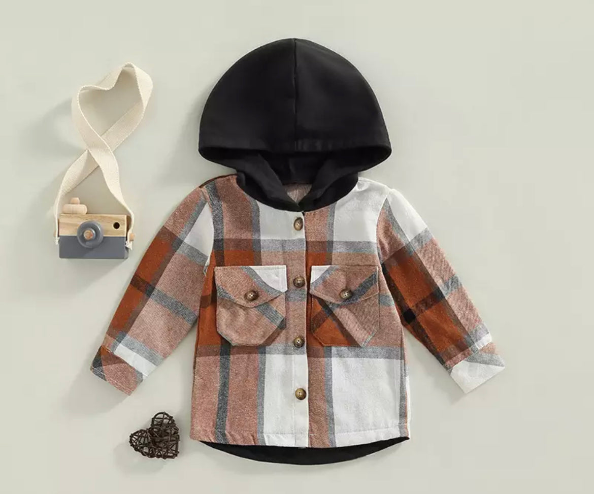 Plaid Hooded Shacket