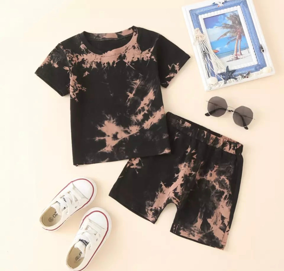 Brown Tie Dye Set