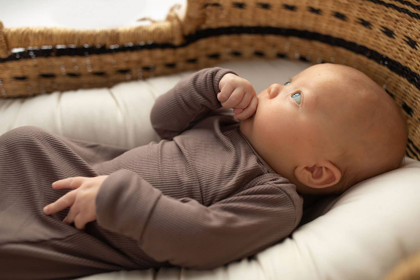 Cocoa Knotted Newborn Gown + Hat