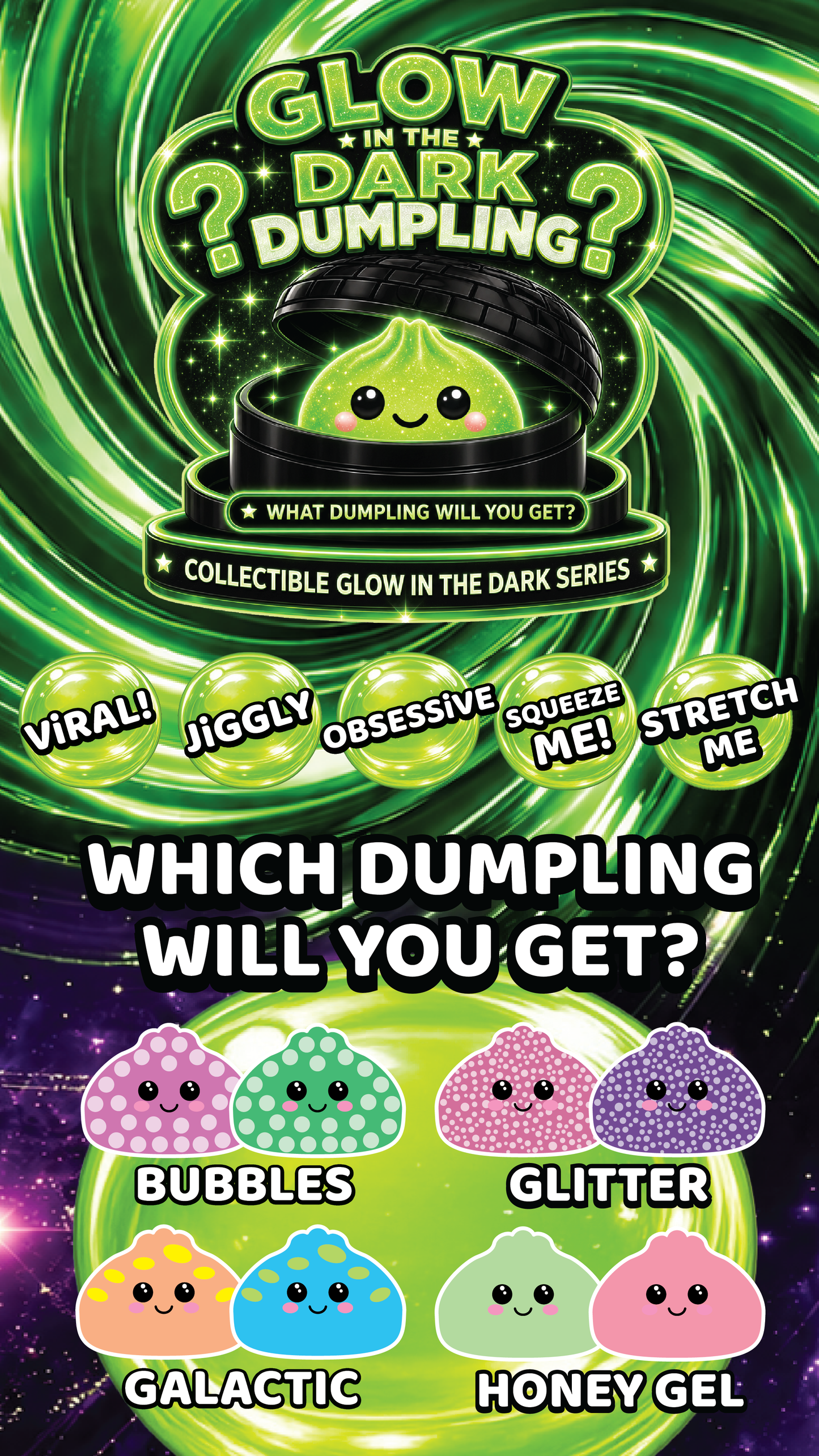 Glow In The Dark Black Mystery Dumplings