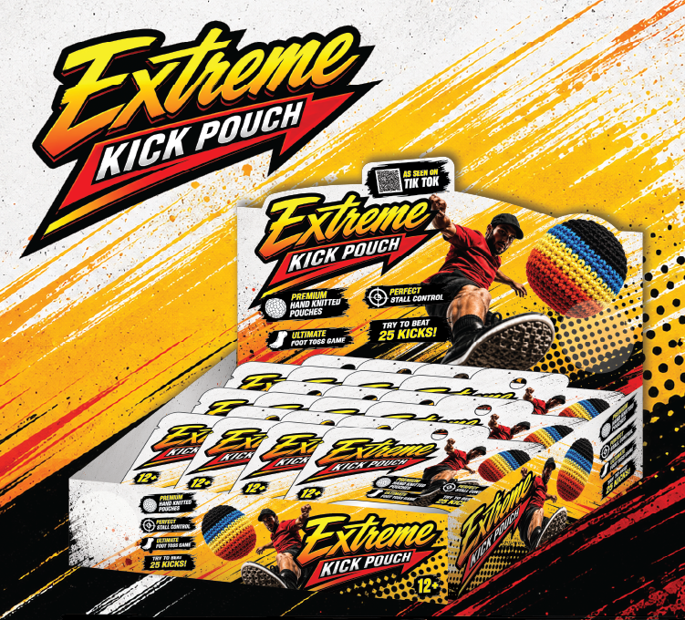 Extreme Retro Hand-Knitted Kick Pouch Footbag