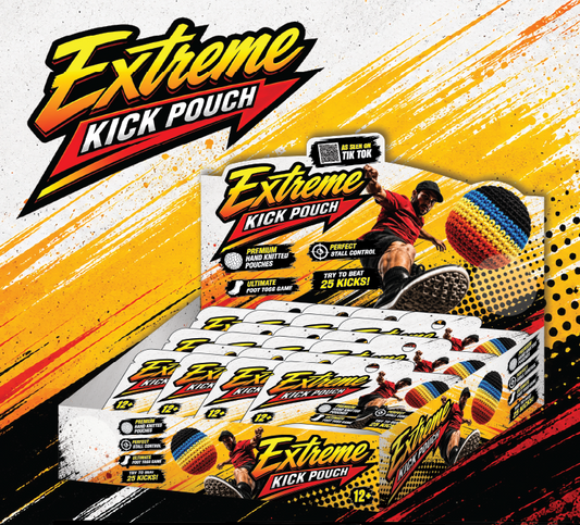 Extreme Retro Hand-Knitted Kick Pouch Footbag