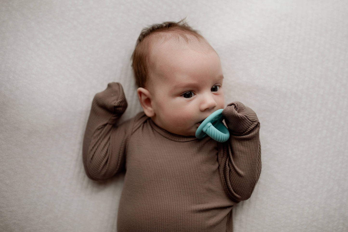 Cocoa Knotted Newborn Gown + Hat