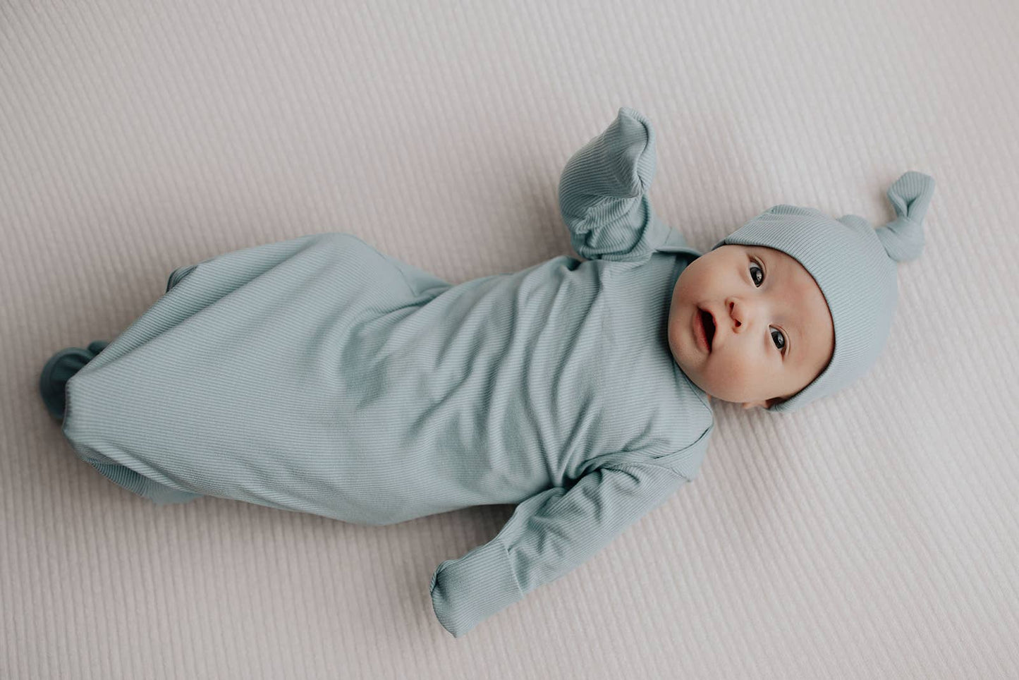 Blue Bird Knotted Gown + Hat