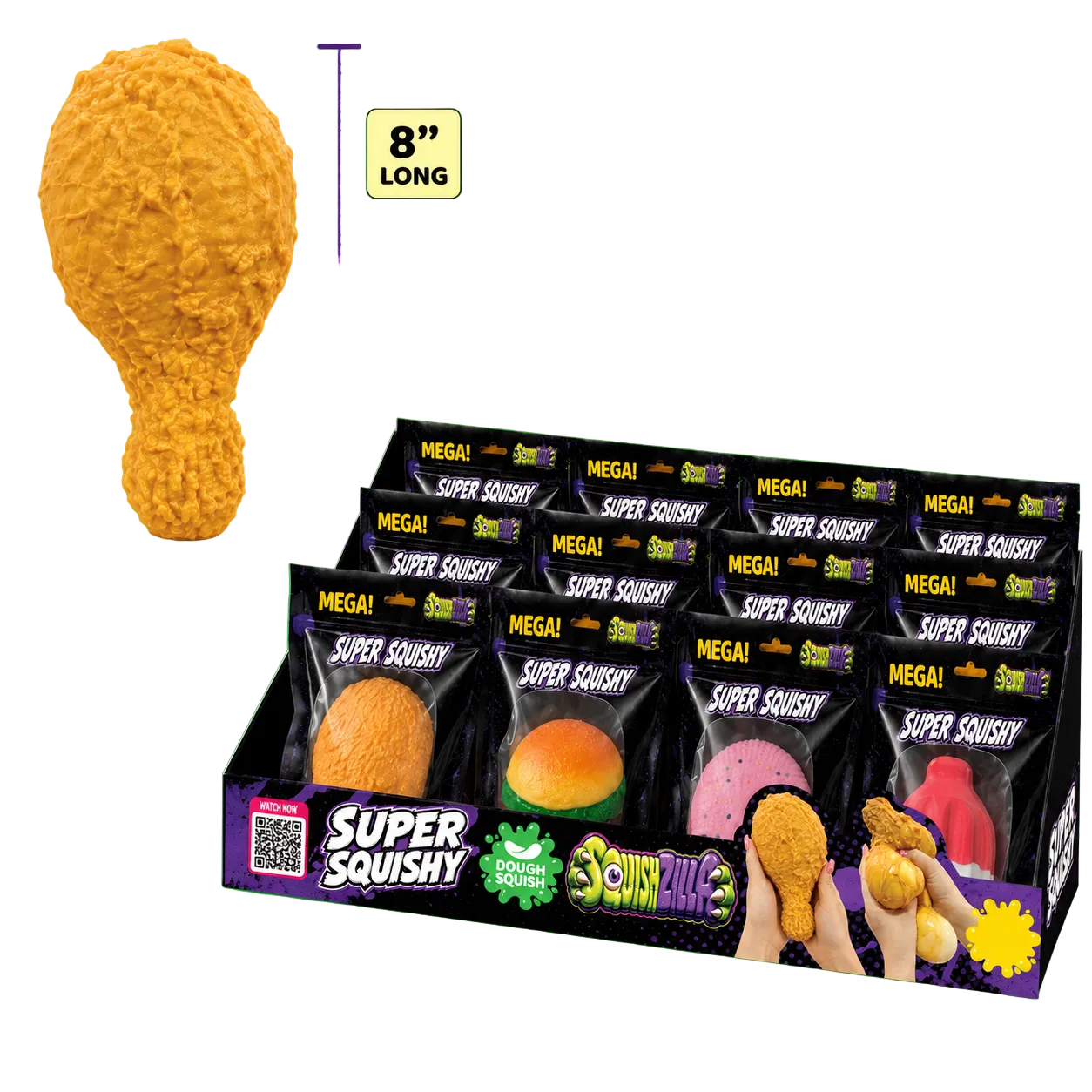 MEGA 8" Food Squishies
