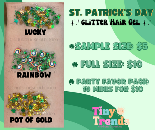 St Patrickās Day Glitter Hair Gel
