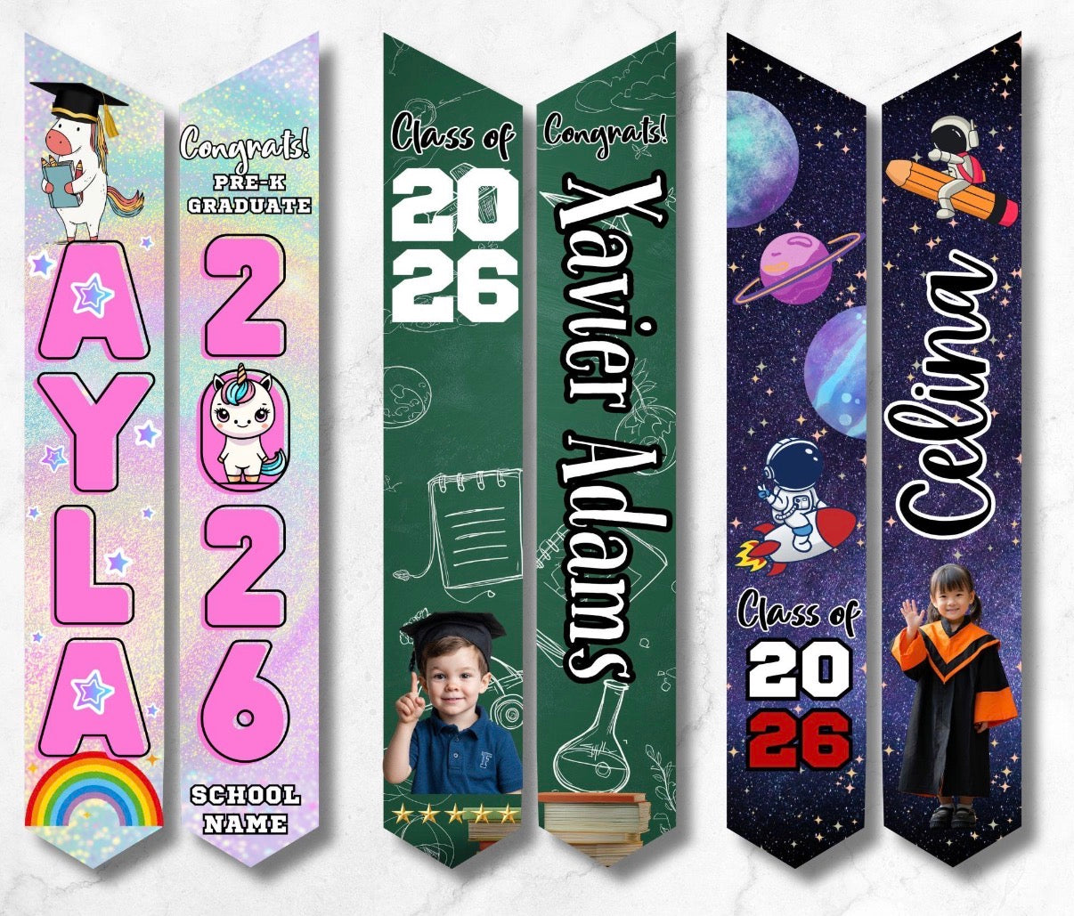 Custom Kids Graduation Sashes
