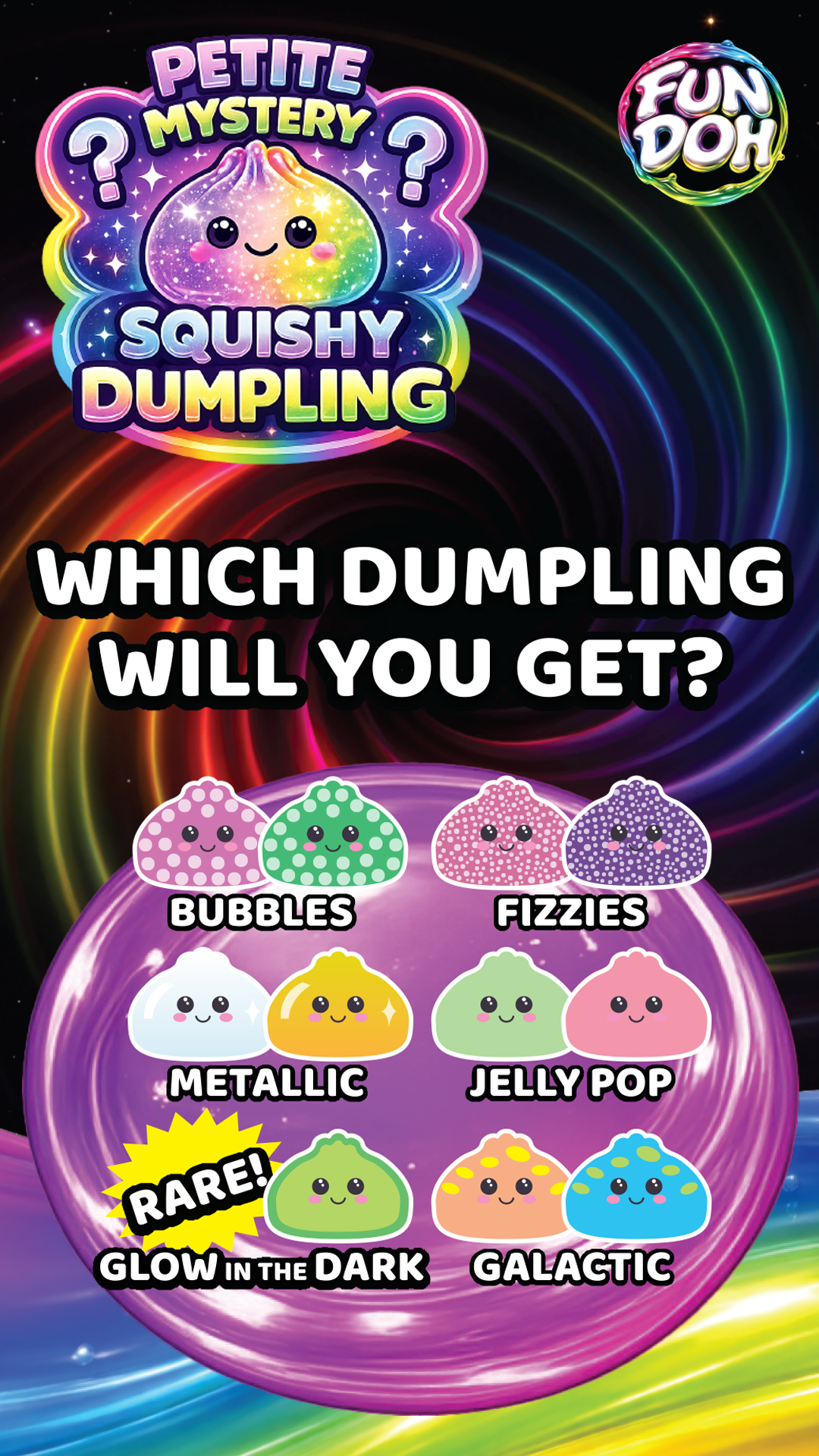 FunDoh Squishy Mystery Mini Petite 2.5" Dumpling Toy