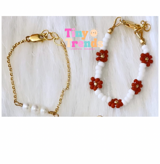 Terracotta Flower Beaded Bracelet