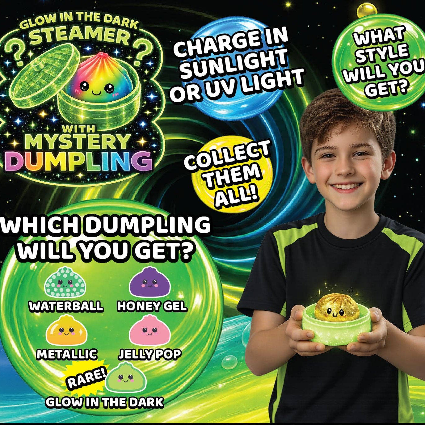 Glow-in-the-Dark Mystery Dumpling Squishy