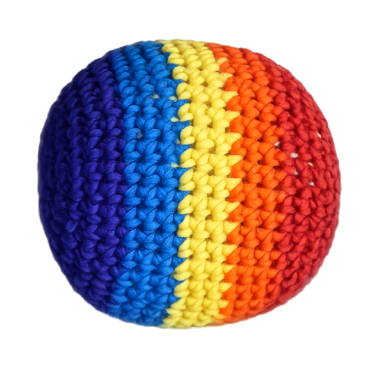 Extreme Retro Hand-Knitted Kick Pouch Footbag