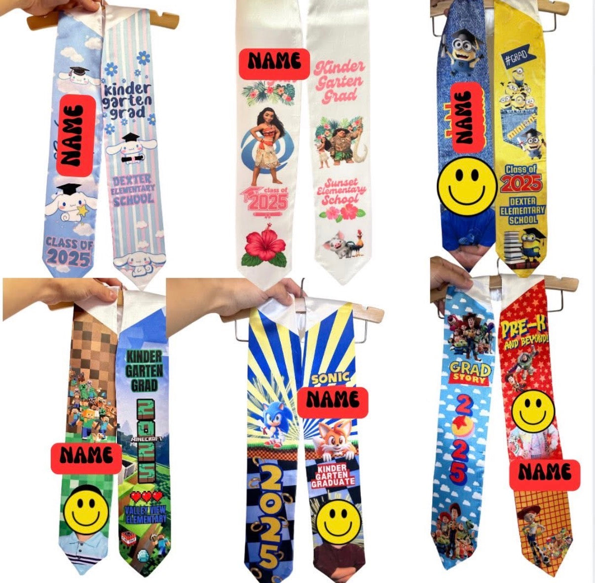 Custom Kids Graduation Sashes