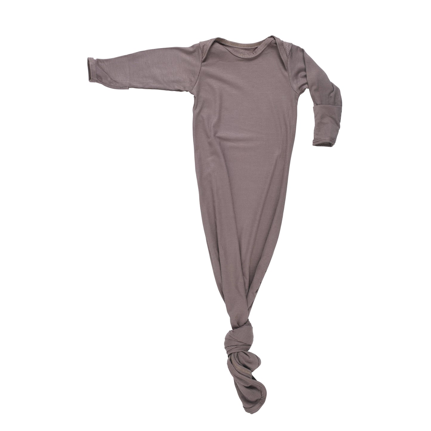 Cocoa Knotted Newborn Gown + Hat