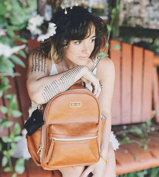 Itzy Miniâ„¢ Cognac Diaper bag *DISCONTINUED*