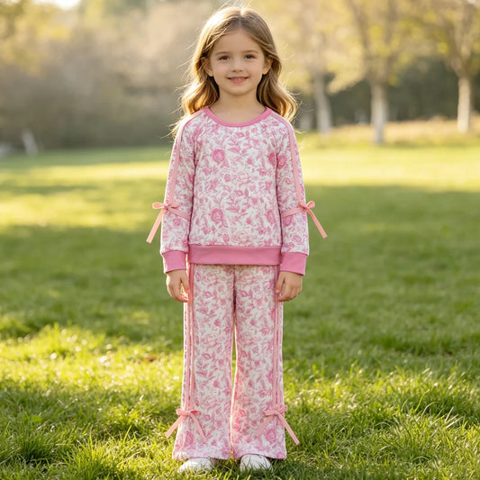 Pink Roses Pant Set