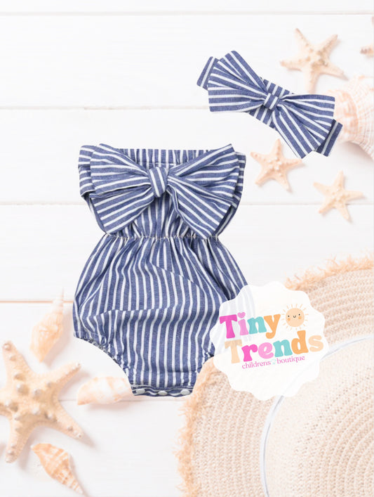 Strapless Romper w bow