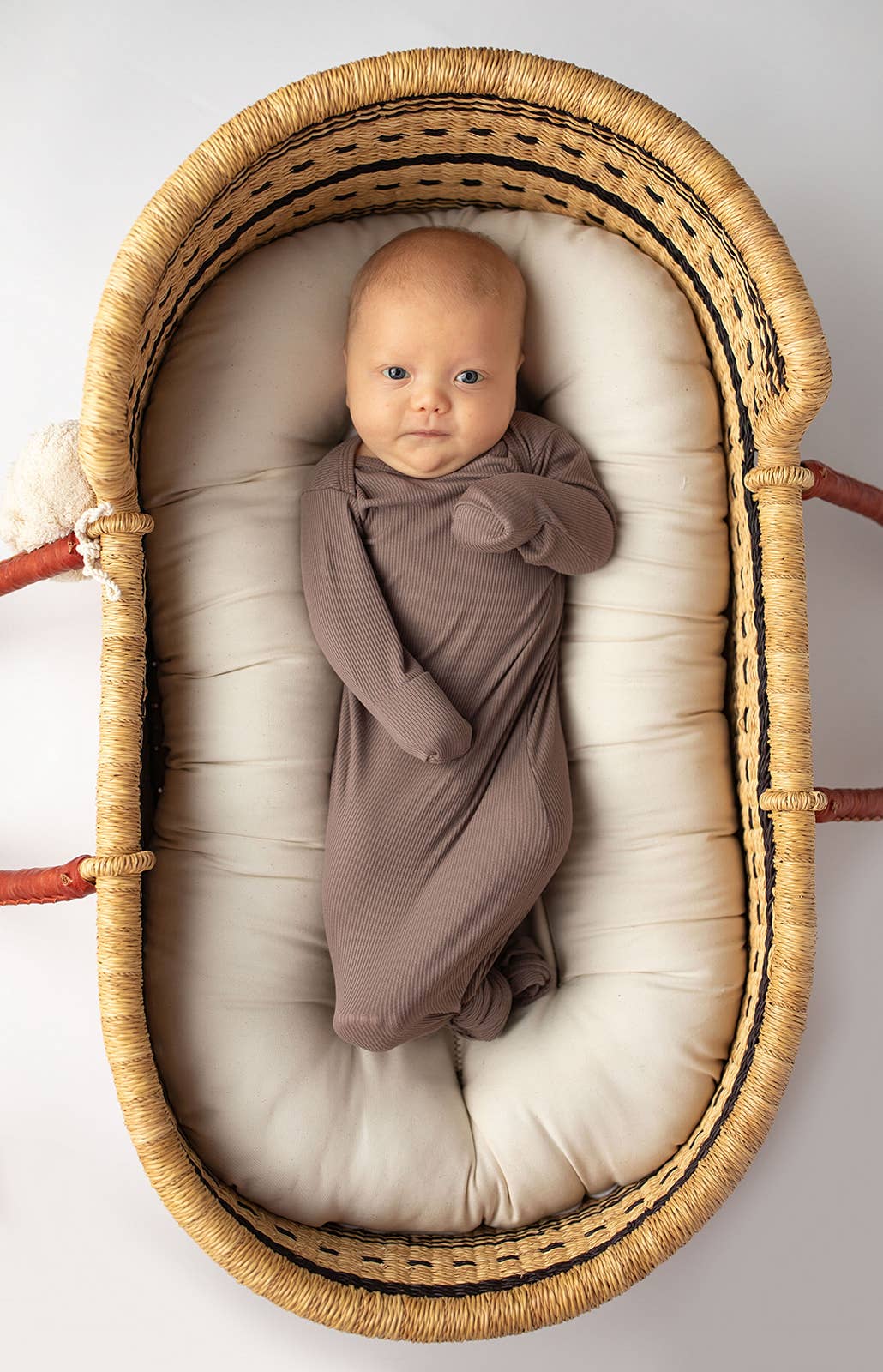 Cocoa Knotted Newborn Gown + Hat
