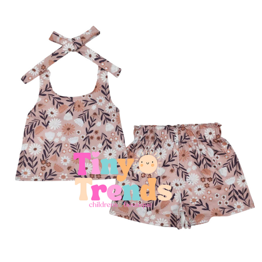 Kiki Halter Shorts Set
