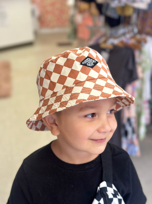 Checkered Toddler Sun Hats