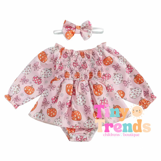 Pink Pumpkin Romper