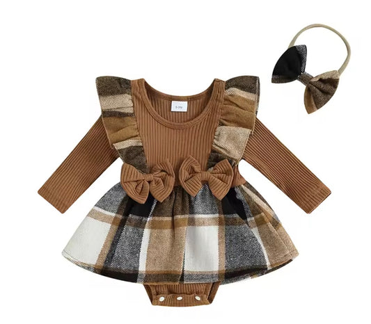 Plaid Romper Dress