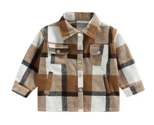 Plaid Shacket- Youth