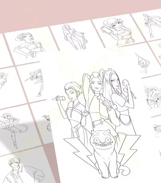 K pop Coloring book