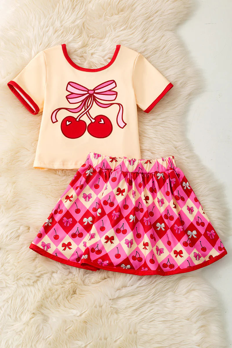 Cherry Love Skirt Set