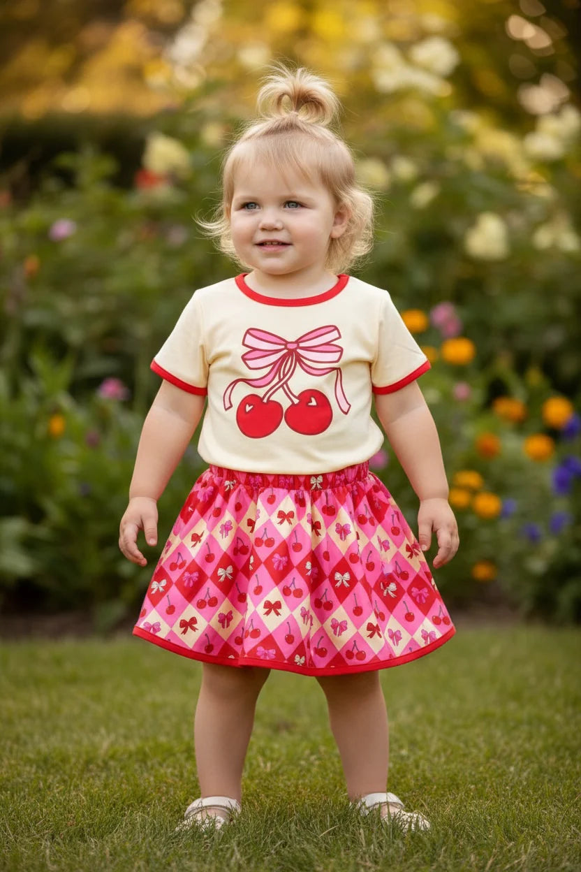 Cherry Love Skirt Set