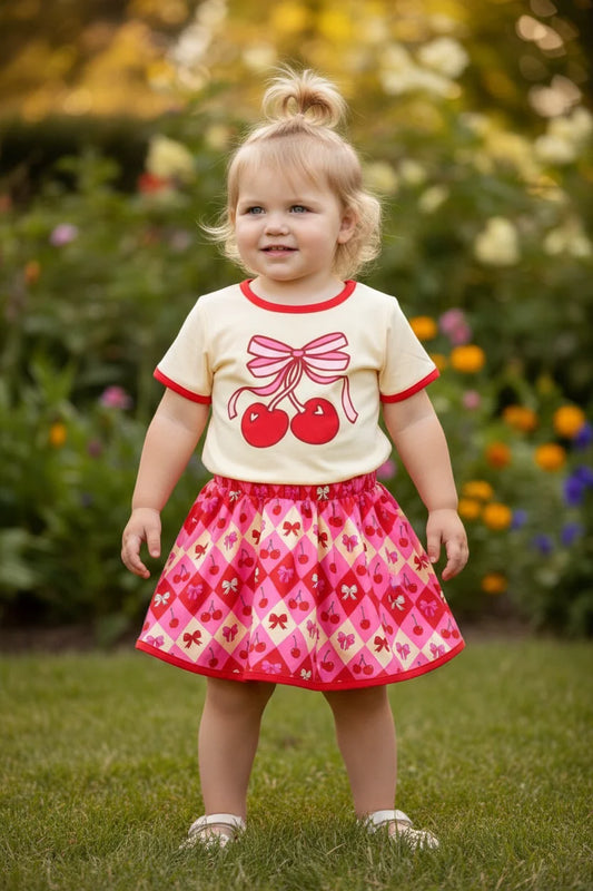 Cherry Love Skirt Set