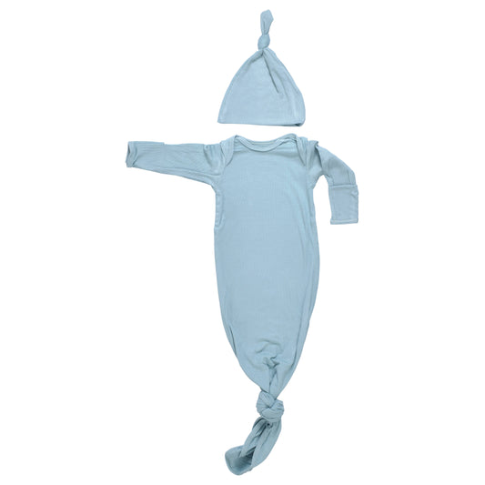 Blue Bird Knotted Gown + Hat