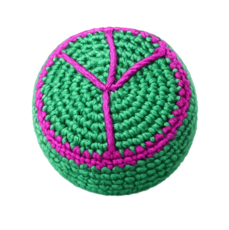 Extreme Retro Hand-Knitted Kick Pouch Footbag