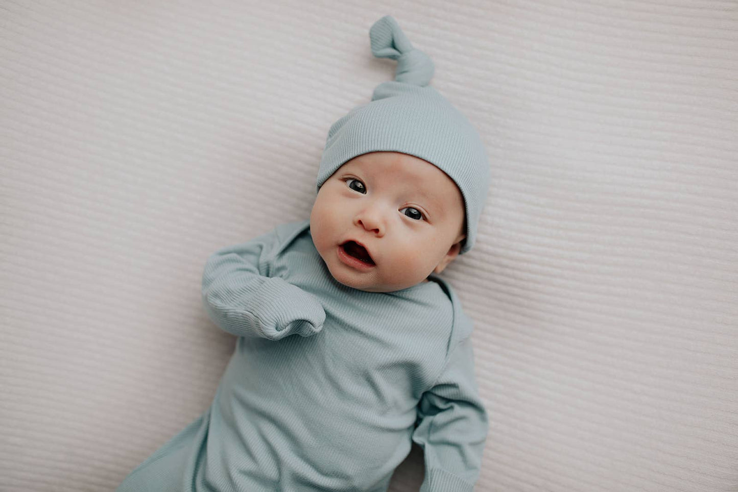 Blue Bird Knotted Gown + Hat