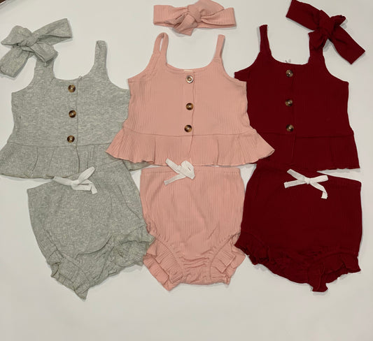 Ava Ribbed Tank Set