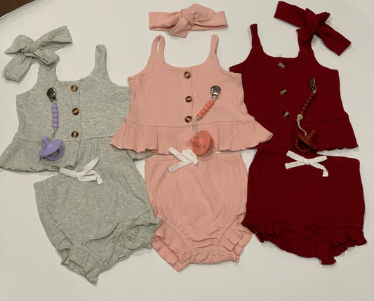 Ava Ribbed Tank Set